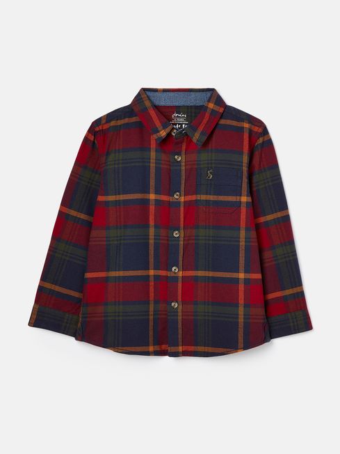 Joules Buchannan Red Checked Brushed Shirt