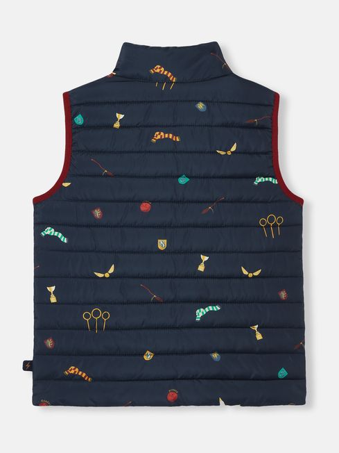 Joules Harry Potter Icons Navy Blue Showerproof Reversible Gilet