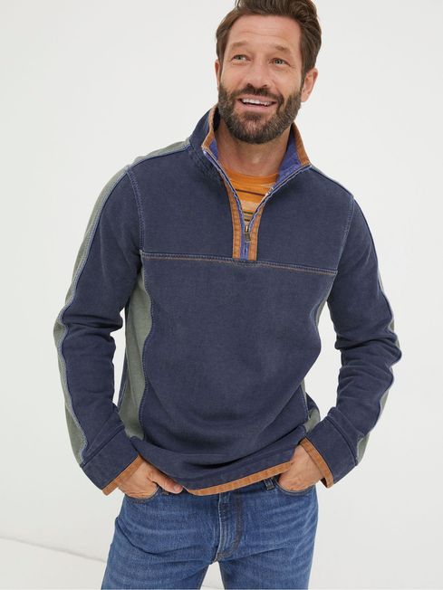 Airlie Ink Blue Panel Sweatshirt
