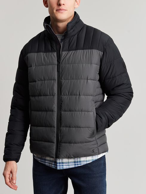 Joules black quilted jacket clearance