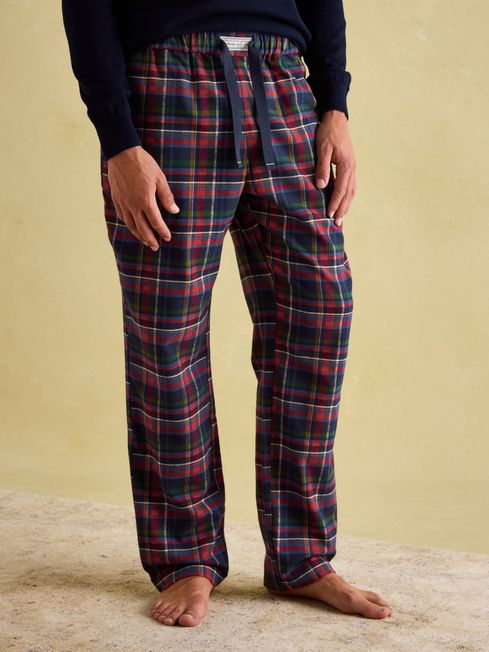 Sleeper Navy Checked Pyjama Bottoms Joules