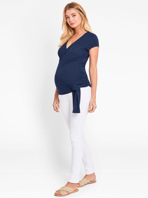 JoJo Maman Bébé White Super Stretch Maternity Skinny Jeans
