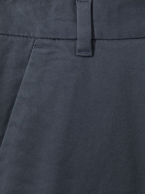Junior Casual Chino Shorts in Airforce Blue