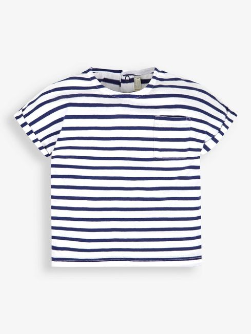 Buy JoJo Maman Bébé Stripe Breton Drop Shoulder T-Shirt from the JoJo ...