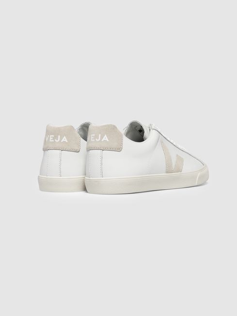Veja Leather Trainers in Extra White Sable