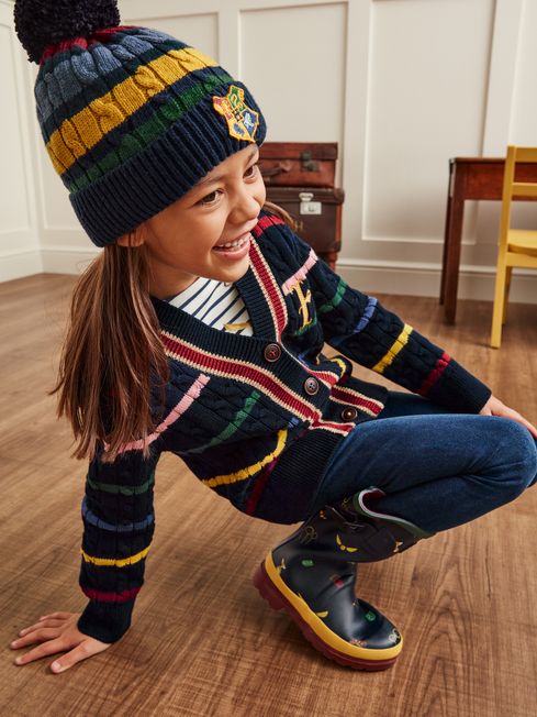Buy Joules Hogwarts Crest Harry Potter Cable Knit Cardigan from