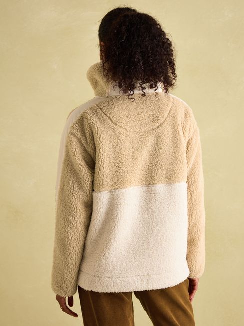 Quarter zip fuzzy jacket 2025