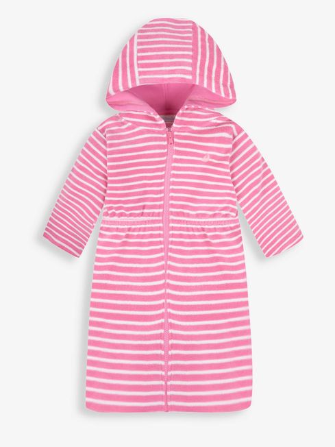 Pink Towelling Zip Up Dress