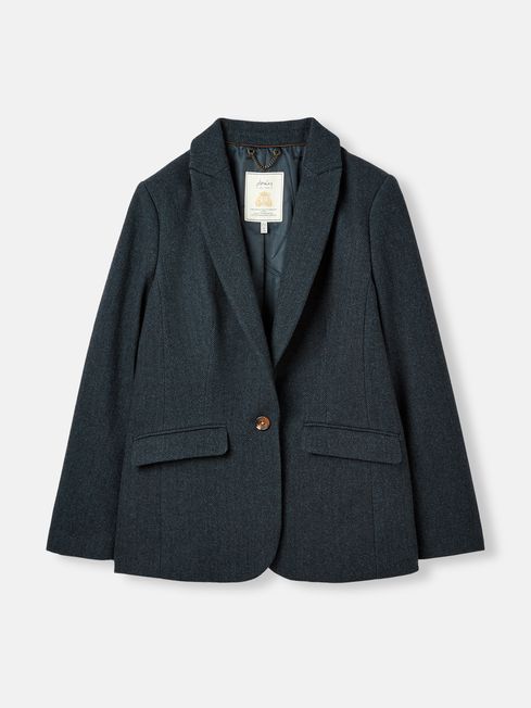 Joules navy tweed jacket online