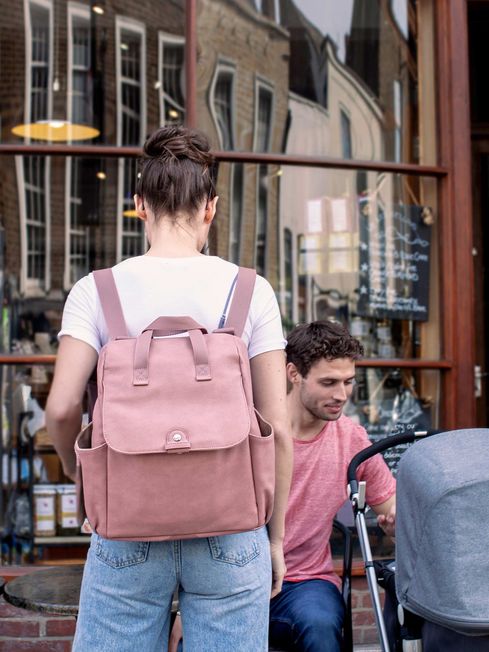 Pink Babymel Robyn Convertible Backpack Dusty Pink JoJo Maman Bebe