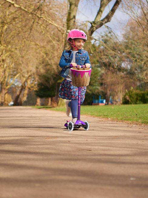 Girls scooter with basket deals