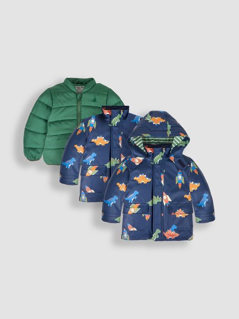 Navy 3 In 1 Waterproof Jacket JoJo Maman Bebe