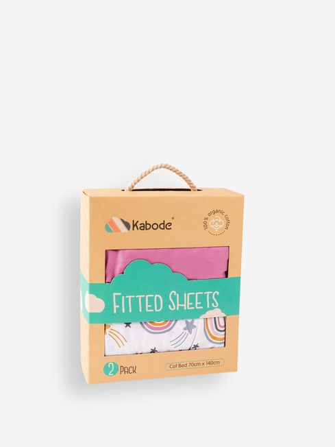 2 Pack Kabode Rainbow Cot Bed Fitted Sheet JoJo Maman Bebe