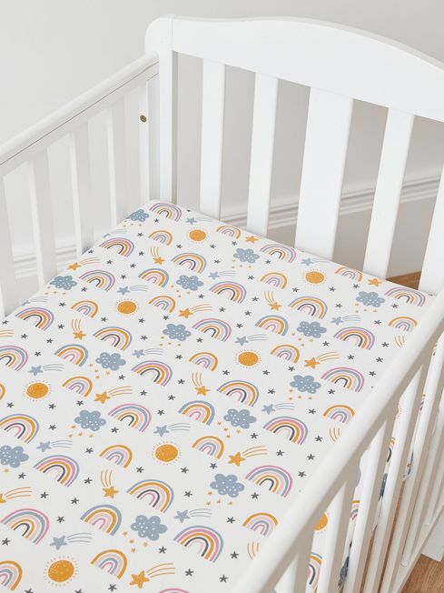 2 Pack Kabode Rainbow Cot Bed Fitted Sheet JoJo Maman Bebe