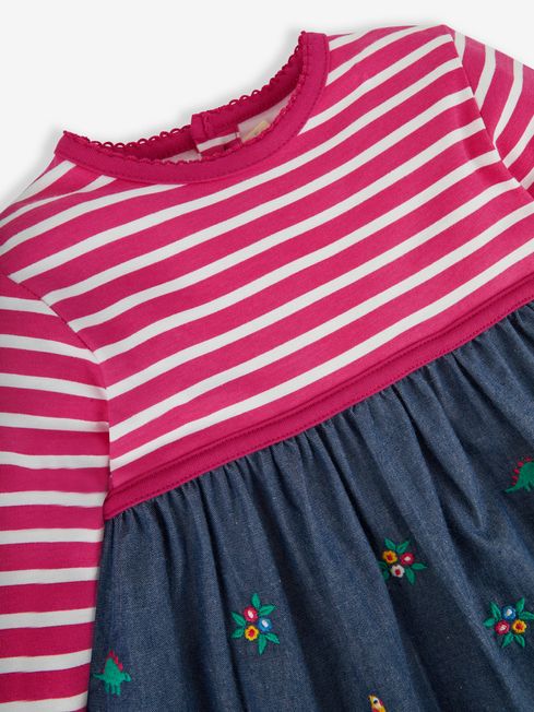 Buy JoJo Maman B b Dino Bird Embroidered Mix Match Dress from