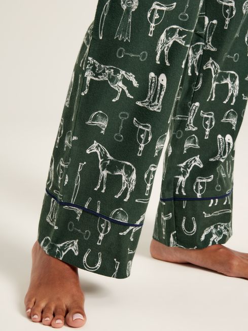Stella Green Cotton Pyjama Bottoms Joules