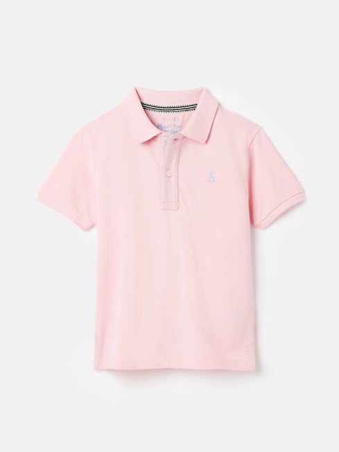 Boys Woody Pink Pique Cotton Polo Shirt Joules