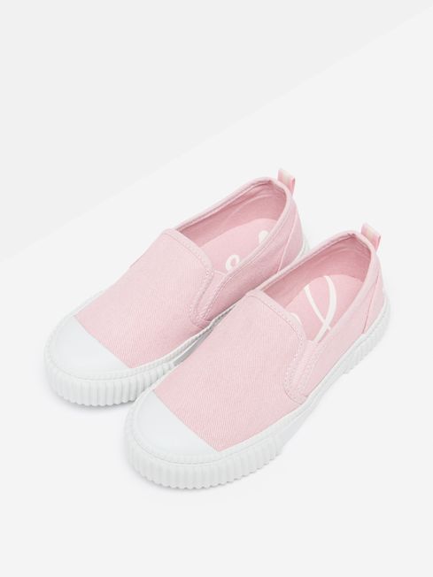 Kids Peasy Pink Slip On Plimsolls Joules