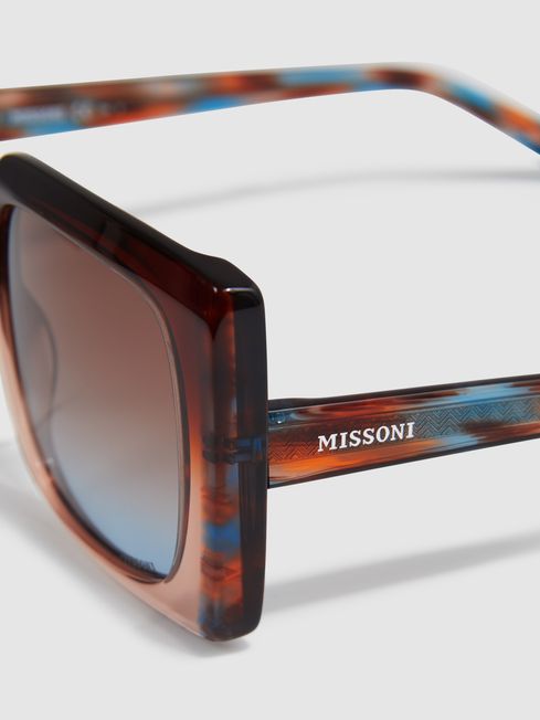 Missoni Eyewear Oversized Square Sunglasses in Brown