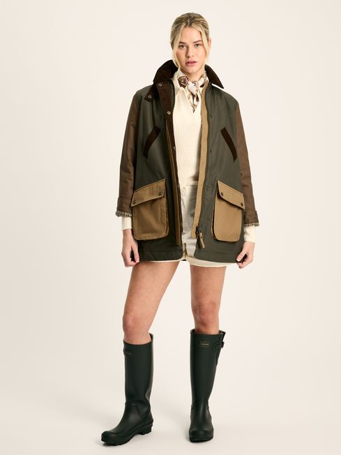 Khaki wax jacket sales
