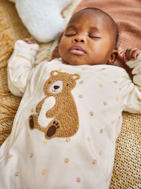 Baby 2025 bear sleepsuit