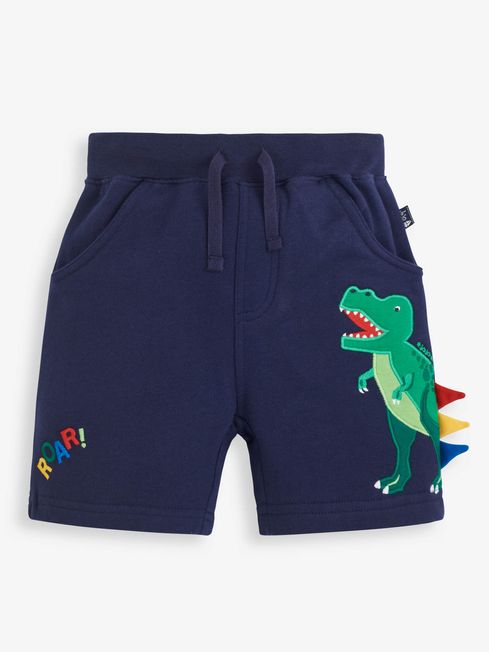 JoJo Maman Bébé Navy Kids' Dinosaur Appliqué Shorts