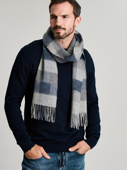 Buy Joules Tytherton Check Wool Scarf from the Joules online shop