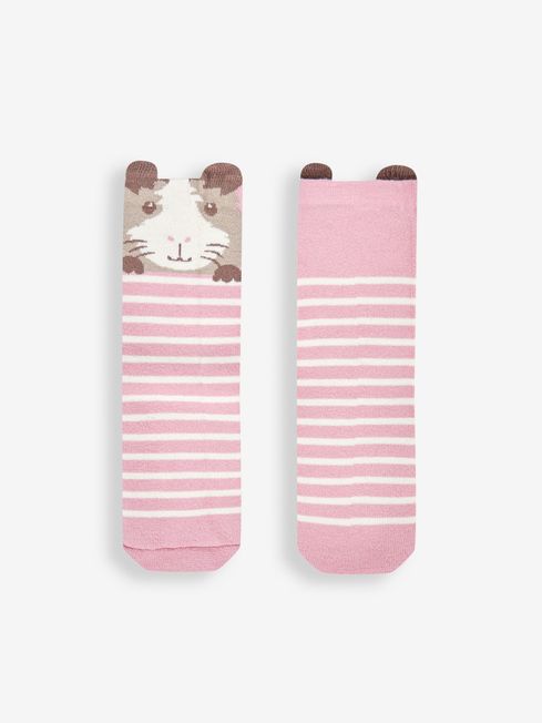 JoJo Maman B b Pink Guinea Pig Wellie Socks