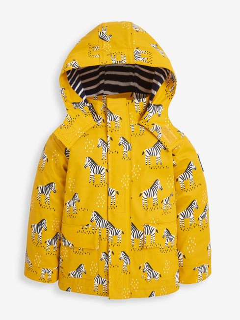 Mustard Kids Zebra Print Waterproof Jacket JoJo Maman Bebe