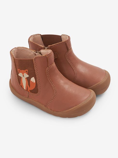 Start-Rite Brown Start-Rite Fox Leather Boots