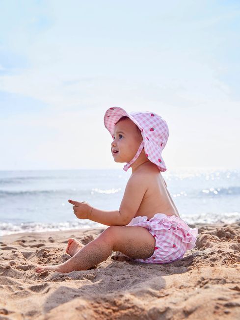 JoJo Maman B b Pink Frilly Swim Nappy
