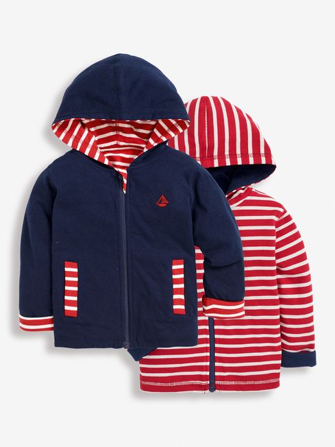 Navy Kids Reversible Zip Up Hoodie