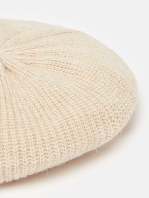 Joules Joelle Beige Knitted Beret Hat