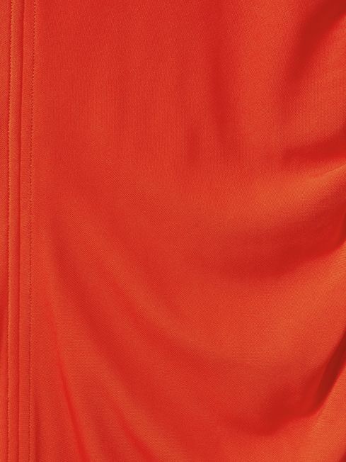 Jersey Halter Neck Midi Dress in Orange