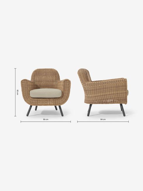 Jonah Garden Armchair Polyrattan in Natural