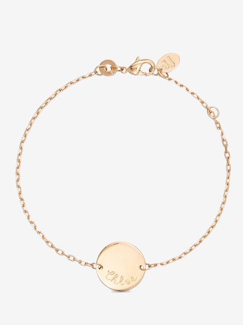 Merci Maman 18k Gold Plated Merci Maman Personalised Pastille Chain Bracelet