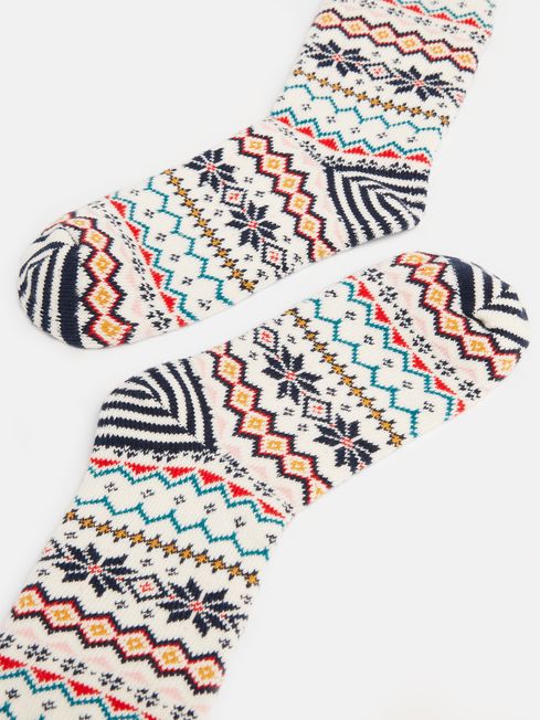 Joules Lucille Cream Fairisle Socks