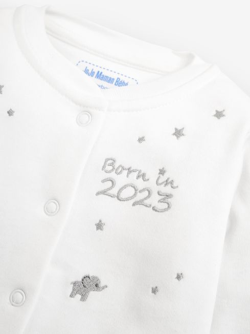 Buy JoJo Maman B b Born in 2023 Embroidered Sleepsuit from the
