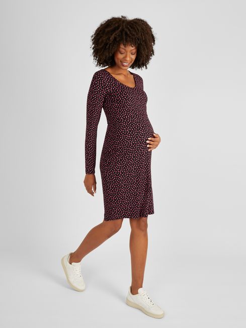 Polka dot nursing dress clearance