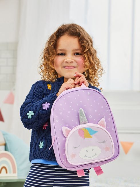 Purple Unicorn Character Backpack JoJo Maman Bebe