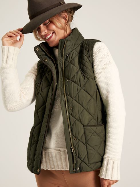 Buy Joules Thornley Showerproof Diamond Quilted Gilet from