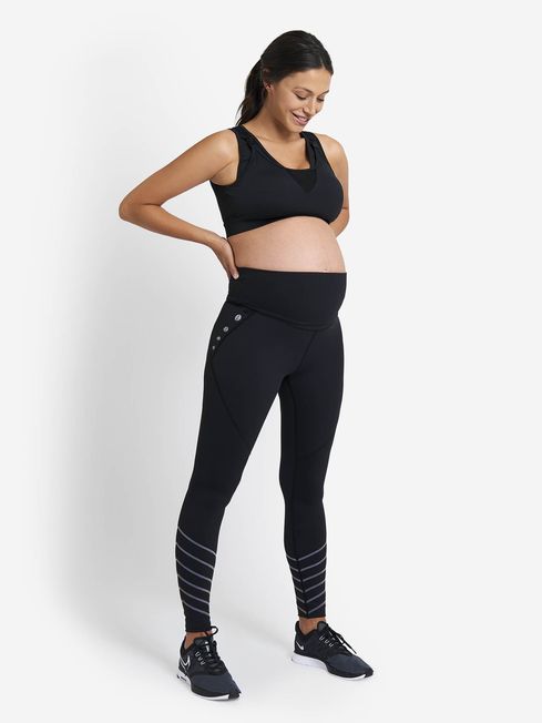 Maternity Performance Workout Leggings in Black JoJo Maman Bebe