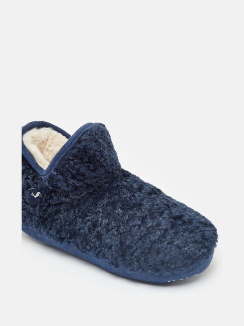 Boys Cabin Navy Slipper Boots Joules