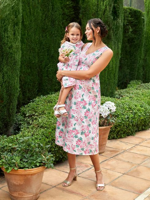 Buy JoJo Maman B b Floral Collar Party Dress from the JoJo Maman