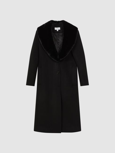 Black coat with collar online