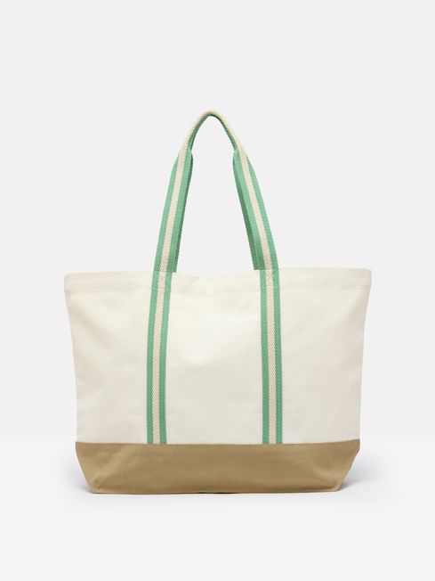 Promenade Cream Canvas Beach Bag Joules