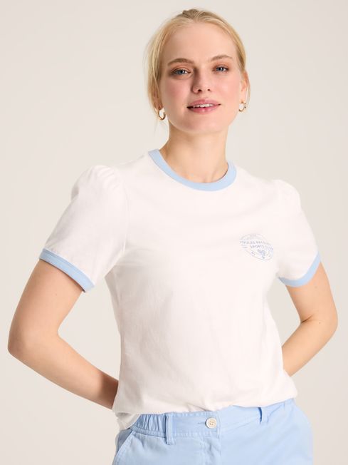 Joules Erin Cream Short Sleeve T-Shirt