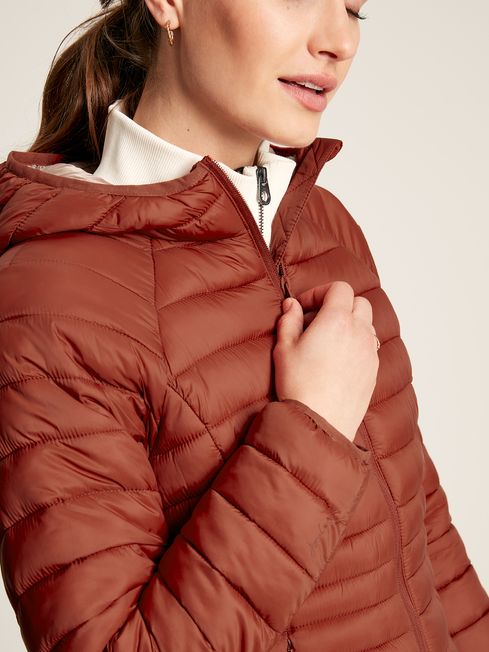 Bramley Red Showerproof Packable Padded Coat Joules