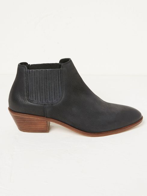 Black Western Ankle Boots FatFace