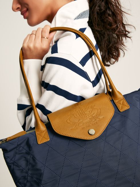 Joules Edie Brown Quilted Tote Bag